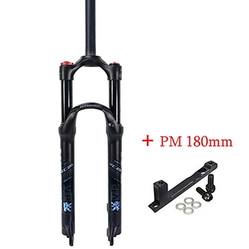 Mountain Bike Fork : MTB Bike Suspension Fork 120mm Air Shock 1-1 / 8" Mountain Bike Forks Travel 9mm QR Adapter PM 180mm 26 / 27.5 / 29", Black, 29in