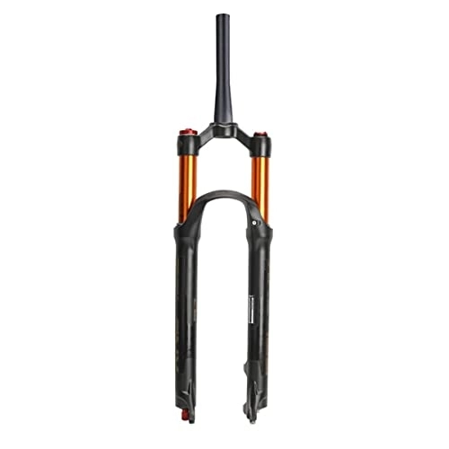 Mountain Bike Fork : NEZIAN MTB Suspension Fork 26 27.5 29 Inch Moutain Bike Suspension Fork 120mm Travel Manual Lockout 9x100 Mm Quick Release (Color : Tapered Gold, Size : 26inch)