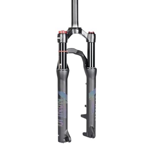 Mountain Bike Fork : OMDHATU 20 / 24 Inch Mountain Bike Air Shock Suspension Fork 1-1 / 8" Straight Steerer HL Manual Lockout 80mm Travel Disc Brake Quick Release 100mm*9mm (Size : 24inch)