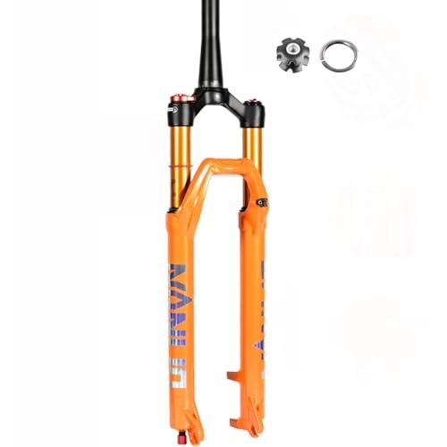 Mountain Bike Fork : OMDHATU Mountain Bike Air Suspension Fork 26 / 27.5 / 29" 1-1 / 2" Tapered Air Forks Damping Adjustment HL / RL 100mm Travel Disc Brake QR Front Fork For XC / MTB 9 * 100mm (Color : HL, Size : 29 inch)