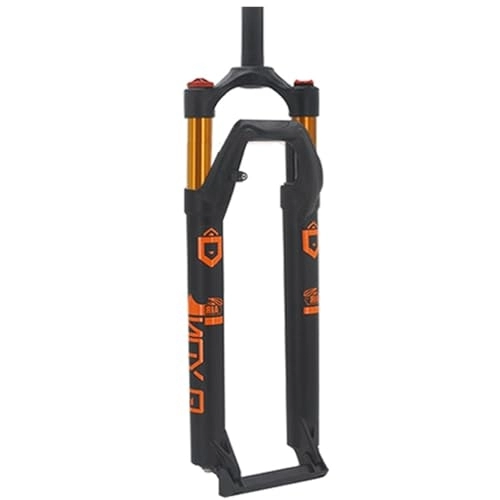 Mountain Bike Fork : OMDHATU Mountain Bike Air Suspension Fork 26 / 27.5 / 29 Inch 1-1 / 8" Straight Steerer HL 100mm Travel Air Forks Disc Brake Front Fork For XC / MTB Quick Release 9 * 100mm (Color : Gold, Size : 27.5 inch)