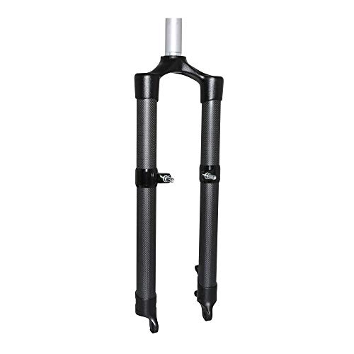 Mountain Bike Fork : P2r (Cycle) fork mountain bike 27.5 inch rigid aluminium 7075 fork sliders fork carbon 3k for disc brakes and V-brakes Pivot smooth 1 inch 1-8-28.6 outer 960 g.