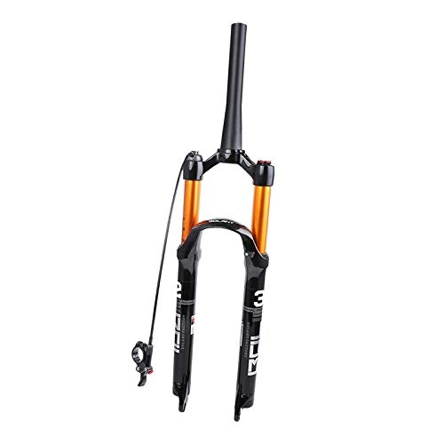Mountain Bike Fork : Perfeclan 1 1 / 8" Steerer Bike Suspension Fork Alloy Mountain Road Bicycle Remote Lockout Forks Replacement 26 / 27.5 / 29 inch Shockproof Front Fork - Tapered 26