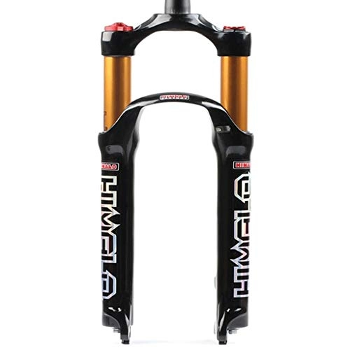 Mountain Bike Fork : QHY 26 / 27.5 / 29 Inch MTB Air Bike Suspension Fork Magnesium Alloy Bicycle Front Fork Straight 1-1 / 8" HL / RL QR Wheel 1720g (Color : HL-Bright, Size : 26in)