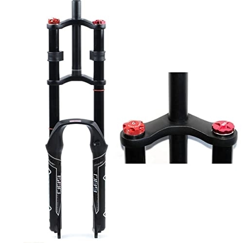 Mountain Bike Fork : QHY 26 / 27.5 / 29'' Mountain Bike Suspension Forks Downhill MTB Air Fork 1-1 / 8 DH Double Shoulder Front Fork With Damping 140mm Travel Disc Brake QR 9mm 2440g (Color : Black, Size : 27.5 inch)