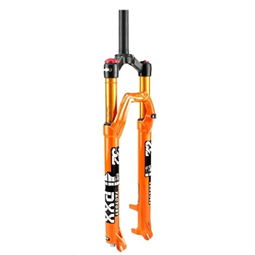 Mountain Bike Fork : QHY 26 27.5 29in MTB Bicycle Fork Cycling Suspension 32 Bike Front Fork Air Shock Absorber Straight 1-1 / 8" Travel 105mm QR RL / HL 1750g (Color : Orange HL, Size : 27.5in)