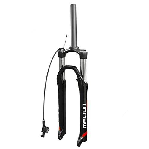 Mountain Bike Fork : QHY 26 27.5 Inch MTB Bicycle Suspension Fork Hydraulic Bike Fork Disc Brake QR Straight 1-1 / 8" HL / RL 130mm Travel 2527G (Color : Black RL, Size : 26inch)