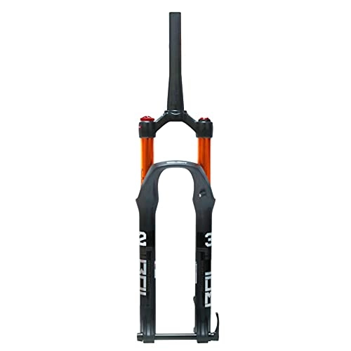 Mountain Bike Fork : QHY 27.5 29inch MTB Suspension Magnesium Alloy Fork 15 * 100mm Thru Axle Alloy Disc Brake Mountain Bike Fork Bicycle Fork Cone Tube Travel: 100mm (Color : HL, Size : 27.5in)