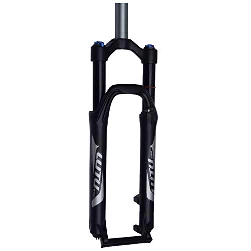 Mountain Bike Fork : QHY Bicycle Fork MTB Air Suspension Fork 26 / 27.5 / 29 Inch Mountain Bike Fork Disc Brake QR 105mm Travel Straight 1-1 / 8" HL / RL 1680G (Color : Black, Size : 27.5in)