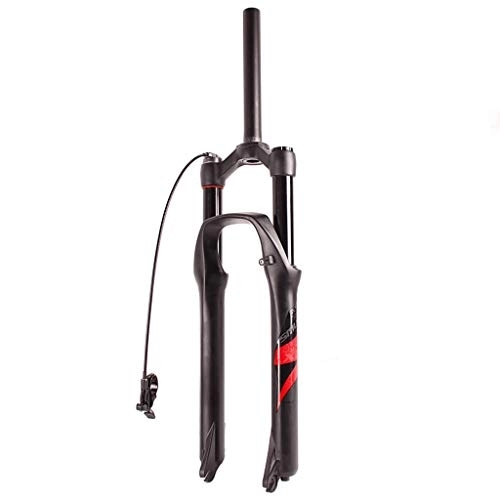 Mountain Bike Fork : QHY Bicycle forks MTB Bicycle Front Fork 26" / 27.5'' Air Suspension Disc Brake Bike ABS Wire Control Steerer 1-1 / 8" QR Travel 120mm (Color : B -Black, Size : 26")
