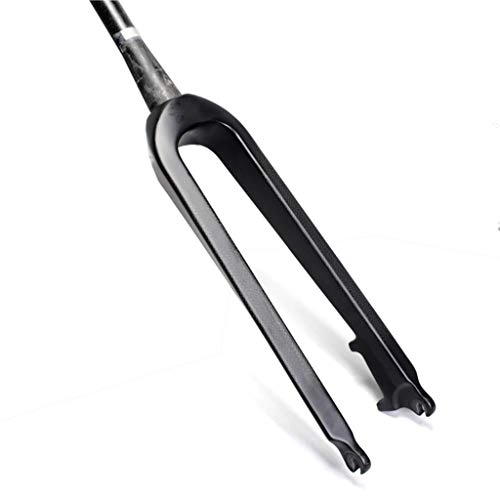 Mountain Bike Fork : QHY Bike Fork 26 / 27.5 Inch MTB Bicycle Suspension Ultralight 3K Full Carbon Fiber Forks EN Standard Disc Brake 1-1 / 8" 450g (Color : Matte black, Size : 27.5inch)
