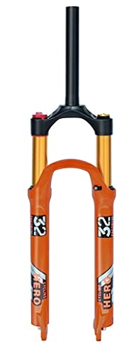 Mountain Bike Fork : QHY Bike Suspension Fork 26 27.5 29 In Disc Brake MTB Air Fork Straight Tube 1-1 / 8" QR 9mm Travel 100mm Manual Lock HL 1810g (Color : I, Size : 26inch)