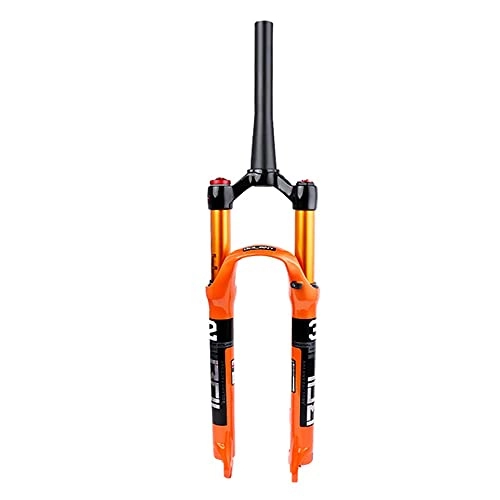 Mountain Bike Fork : QHY MTB Bike Fork Air Gas Suspension Fork MTB Bicycle Lightweight Straight Fork 1-1 / 8"1-1 / 2" Steering Tube Magnesium & Aluminum Alloy Bike Fork (Color : Tapered Manual, Size : 29in)