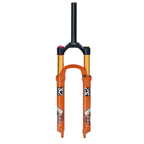 Mountain Bike Fork : QHY Mtb Bike Suspension Forks 26 27.5 29 Inch Fork Bicycle Forks Travel 100mm Manual / Remote Lockout Quick Release Disc Brake Straight 1-1 / 8" (Color : Straight HL, Size : 27.5")