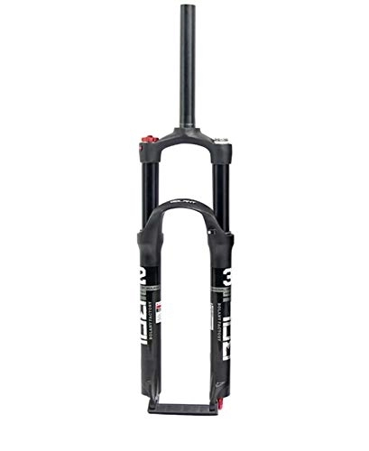 Mountain Bike Fork : qidongshimaohuacegongqiyouxiangongsi Bike forks Mountain bike front fork 26 inch 27.5 inch 29 inch dual air chamber suspension fork air fork mtb fork (Color : Double black tube, Size : 29inch)