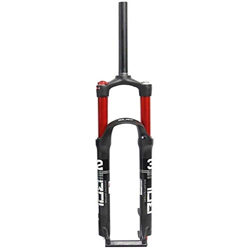Mountain Bike Fork : QWE Suspension Bike Forks, Cycling Mountain Bicycle Suspension Fork 26 / 27.5 / 29 Inch Fork, Aluminum Alloy, For MTB Road Bike, Red-26Inch, Bicycle Accessories DOISLL (Color : Red)