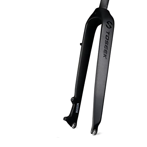 Mountain Bike Fork : RaamKa Suspension Forks Matte 3K Carbon Fiber Mountain Bike Fork 1-1 / 8 Rigid Disc Brake MTB Bicycle Forks 26 / 27.5 / 29er Straight Tube 28.6mm Mtb Forks (Color : Black 29er)