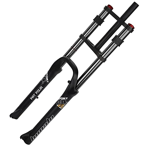 Mountain Bike Fork : RUJIXU Fat Bike Forks 26 4.0 E-Bike Mountain Bike Suspension Fork BMX Air Front Fork Straight 1-1 / 8 MTB Disc Brake Bicycle 2850g 170mm Travel (Color : Black)