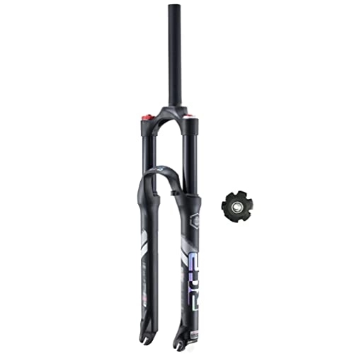 Mountain Bike Fork : Samnuerly MTB Air Suspension Fork 26 / 27.5 / 29'' 1-1 / 8 Straight Tube 28.6mm Mountain Bike Forks Disc Brake Bicycle Front Fork 9mm Travel 100mm Manual Lockout (Color : 29inch Black)