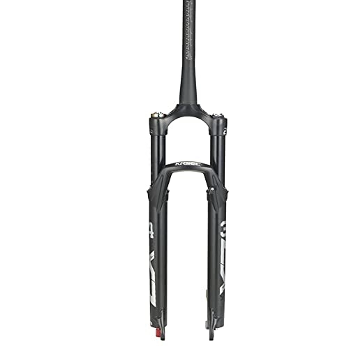 Mountain Bike Fork : SHHMA Mountain Bike Front Fork Straight / Tapered Tube Mountain Bike Black Tube Damping Gas Fork Bicycle Accessories, Tapered tube, 27.5inch
