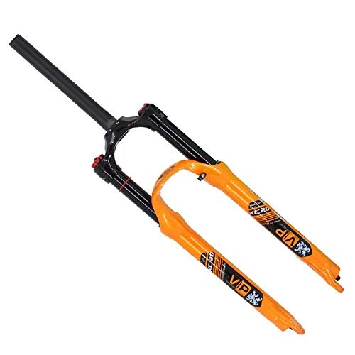 Mountain Bike Fork : SHKY Suspension Fork, MTB Cycling Air Fork 1-1 / 8" 100mm Travel Manual Lockout 26inch 27.5inch 29inch Aluminum Alloy, for Cushioned Wheels, Orange, 26inch