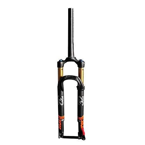 Mountain Bike Fork : SLRMKK Bike Suspension Fork, 27.5 / 29 Inch Mountain Bike Front Fork, Bicycle Front Fork MTB Pneumatic Fork / Gold Tube / Barrel Fork / Stroke 100mm / Open Gear 100 / 110mm / Rebound Soft And Hard Adjustable