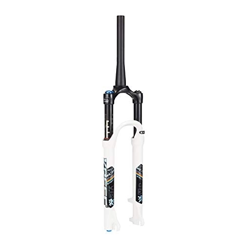 Mountain Bike Fork : SN Cycling MTB Suspension Fork Alloy Tapered Air Fork, for 26 Inch 27.5 Inch 29 Inch Mountain Disc Brake Bike - White (Size : 27.5 inch)