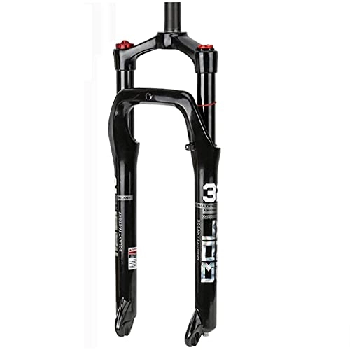 Mountain Bike Fork : Snow Bike Front Fork 26 Inch Fat Tire Mountain Bike Air Suspension Magnesium Alloy Suitable for 4.0 Inch Tires Bicycle Accessories (Color : Manual, Size : 26 inches)