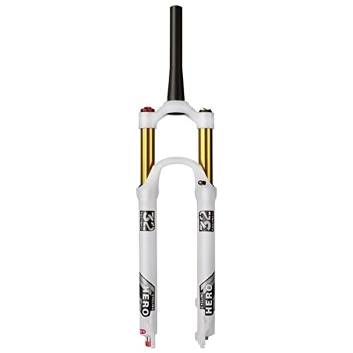 Mountain Bike Fork : Suspension Fork Damping Adjustment 26 / 27.5 / 29 Inch Travel 120mm Mountain Bike Air Fork Tapered Tube Aluminum Alloy Bike QR Manual / Remote Lockout (Color : Remote, Size : 27.5 inch) (Manual 27.5
