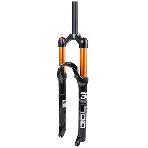 Mountain Bike Fork : Suspension Forks, Suspension Mountain Bike Bicycle MTB Aluminum Alloy Gas Fork Remote Lock Out Disc Brake suspension front fork gas fork accessories (Size : 27.5 inch)