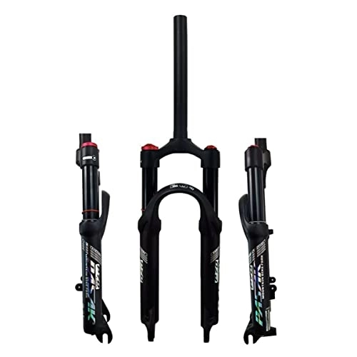 Mountain Bike Fork : TISORT MTB Front Fork 20 Inch Aluminum Alloy Mountain Bike Suspension Bicycle Pneumatic Shock Absorber Front Fork 4.0 Tire (Color : HL, Size : 24")