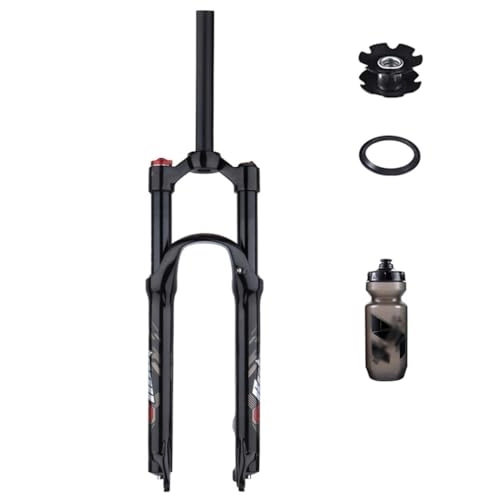 Mountain Bike Fork : TS TAC-SKY MTB Air Fork Suspension Bicycle Front Suspension Mountain Bike Forks Shock Absorbing Pneumatic 26 / 27.5 / 29 Inch Forks Inch Shock Absorbing Forks (Color : Black 27.5 Straight Manual)