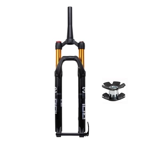 Mountain Bike Fork : TS TAC-SKY MTB Fork Thru Axle 15x100 Magnesium Alloy Barrel Shaft Air Fork 27.5 29 Inch Mountain Bike Suspension Fork 120mm Travel (Color : 27.5 Tapered Manual)