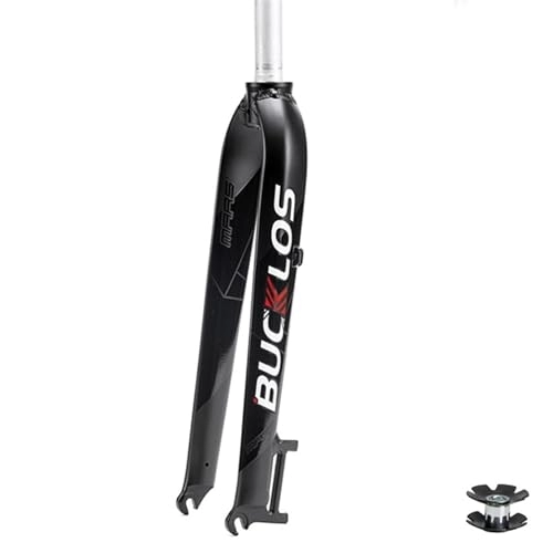 Mountain Bike Fork : TS TAC-SKY MTB Rigid Fork 26 27.5 29 Mountain Bike Fork Quick Release 9mm Straight Tube Bicycle Fork Aluminum Alloy Bike Parts (Color : White-Red Logo)