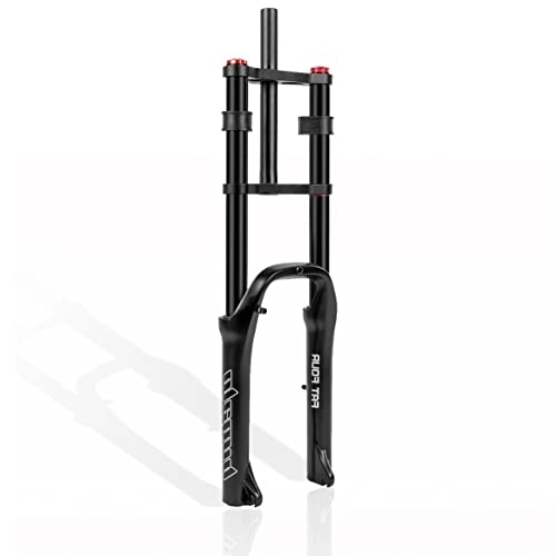 Mountain Bike Fork : tyui7 20 Inch MTB Mountain Bike Suspension Fork Fat Air Forks Travel 110mm Discbrake Bicycle Front Fork 1-1 / 8" Straight Tube QR 9mm (Color : Black Straight)