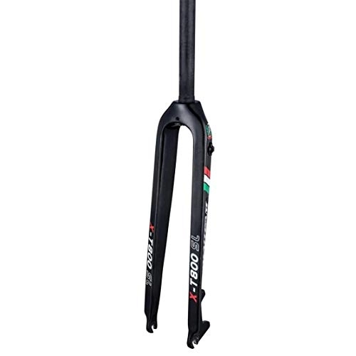 Mountain Bike Fork : TYXTYX Full Carbon Fiber Mountain Bike Road Bike Forks Straight Tube 30028.6mm Rigid Disc Brake Fork, Black, 29