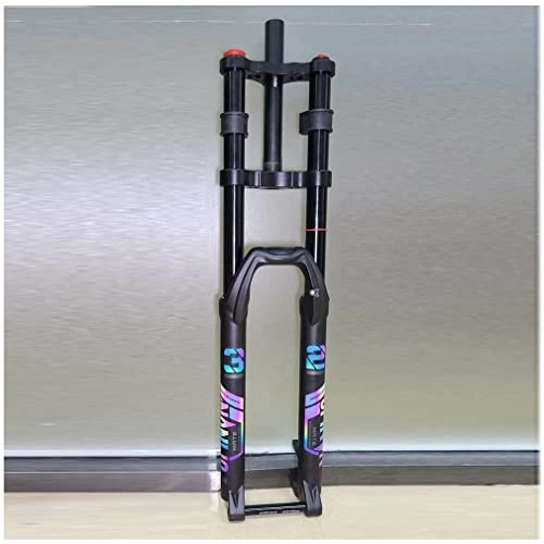 Mountain Bike Fork : UKALOU 27.5 29 Mountain Bike Suspension Fork Downhill DH / XC MTB Air Fork Travel 150mm Rebound Adjustable 28.6mm Straight Double Shoulder Fork Thru Axle 15 * 100mm HL (Color : 27.5'' black)