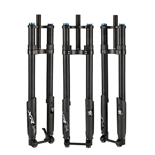 Mountain Bike Fork : UKALOU Mountain Bike Suspension Inverted Fork 26 27.5 29 DH MTB Air Fork Travel 160mm Adjustable Rebound Double Shoulder Straight Front Fork Manual Lockout 15 * 110mm Boost