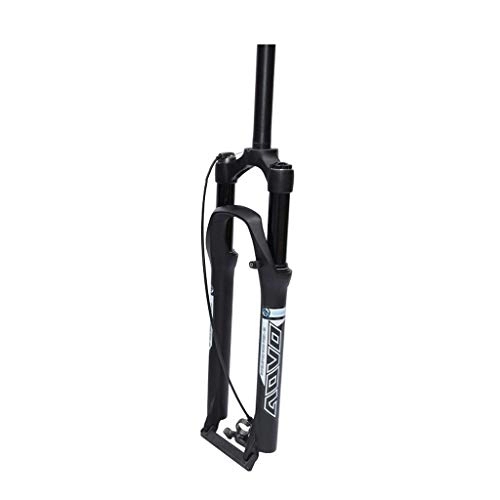 Mountain Bike Fork : VPPV Mountain Suspension Forks 26 27.5 Inch, Aluminum Alloy Remote Control Straight Tube 1-1 / 8" MTB Bike Disc Brake Travel 100mm (Color : B, Size : 29 INCH)