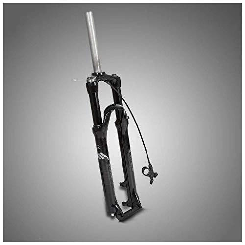 Mountain Bike Fork : Waui 29" Bicycle Suspension Fork, Aluminum-magnesium Alloy Ultralight Hydraulic Line Control 1-1 / 8" Travel 100mm Black (Size : 27.5inch)