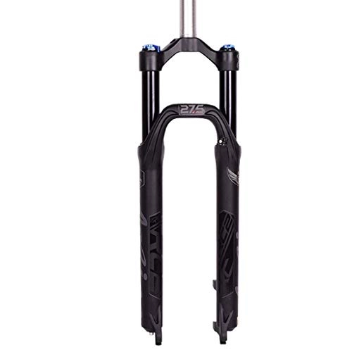 Mountain Bike Fork : Waui Bike Bicycle Suspension Forks, 26 Inch MTB Aluminum Alloy Shoulder Control Lock Disc Brake (Size : 27.5inch)