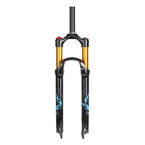 Mountain Bike Fork : Waui Mountain Bike Suspension Fork, 1-1 / 8' 28.6mm Lightweight Magnesium Alloy MTB Suspension Lock Shoulder Travel:100mm (Color : A, Size : 26inch)