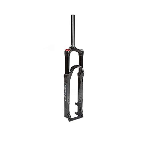 Mountain Bike Fork : Waui Mountain Bike Suspension Fork, 27.5" Aluminum-magnesium Alloy Front Bridge Spinal Canal 1-1 / 8" Travel 100mm Black (Size : 29inch)