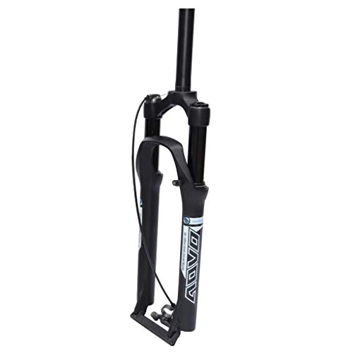 Mountain Bike Fork : Waui Suspension Fork Mountain Bike 26 / 27.5 / 650B Lock Wire Control Black Inner Tube Magnesium Alloy (Color : Black, Size : 26inch)