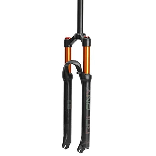 Mountain Bike Fork : WWL Suspension Fork MTB Double Air Fork For 27.5inch 29inch Stroke 100 Mm Suspension Fork Bicycle MTB Fork Magnesium Alloy Tube (Color : Shoulder control, Size : 27.5inch)