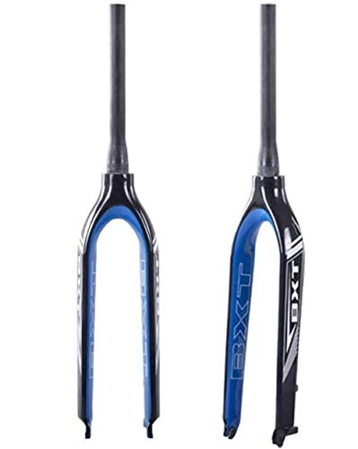 Mountain Bike Fork : WXX 26 / 27.5 / 29Er Bicycle Fork Full Carbon Fiber Mountain Bike Hard Fork Conical Tube Downhill Fork Disc Brake for Bicycle Accessories, Blue, 27.5 inch