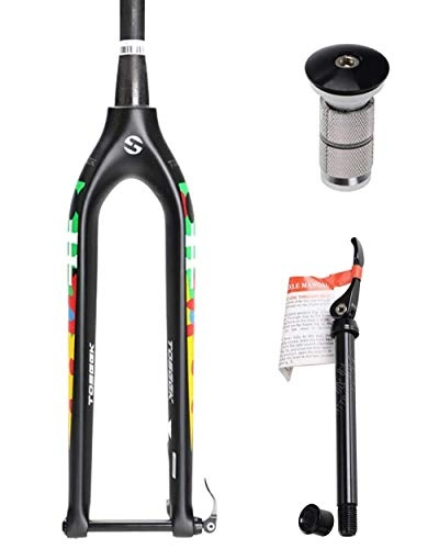 Mountain Bike Fork : WXX Full Carbon Fiber Mountain Bike Hard Fork 29 Inch Cone Tube Suspension Bicycle Fork Disc Brake for Bicycle Accessories