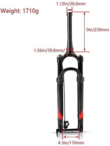 Mountain Bike Fork : XZ High Quality Downhill Suspension Forks, 29Inch Aluminum-Magnesium Alloy Cone Disc Brake Damping Adjustment Travel, A, 27.5inch