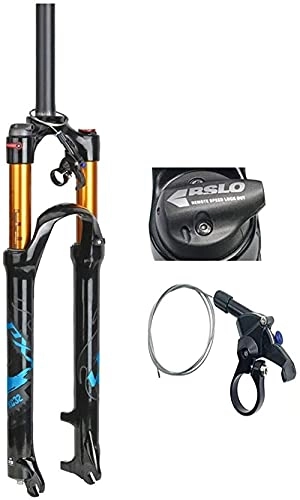 Mountain Bike Fork : YBNB 26 / 27.5 / 29In Bicycle Suspension Forks, Remote Lockout Mountain Bike Bicycle Shock Absorber Front Fork Air Fork (Color: Blue, Size: 27.5 Inch)