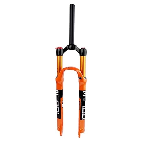 Mountain Bike Fork : YFFSWSRY Mountain Front Fork 26 / 27.5 / 29 Inch MTB Bicycle Air Suspension Fork Straight Steerer Front Fork Orange Air Supension Front Fork (Color : Orange, Size : 29 inch)